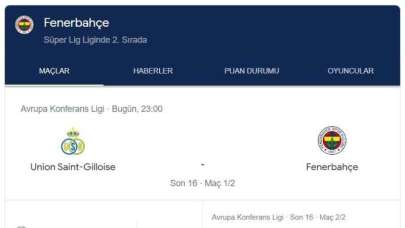 Fenerbahçe- Belçika'nın Union Saint Gilloise takımıyla karşılaşacak