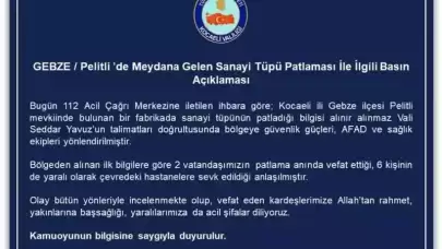 Kocaeli'de Fabrikada Tüp Patladı! Ölüler Var...