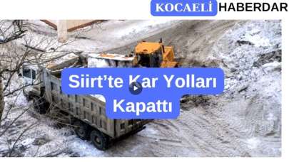 Siirt'te Kar Yolların Kapanmasına Neden Oldu