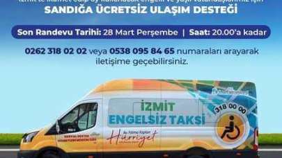 İzmit'de Oy Kullanacak Engelli ve Yaşlı Vatandaşlara Ulaşım Desteği 