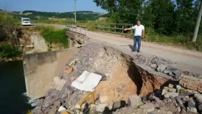 Kocaeli'de O Köprü Selden Zarar Gördü!