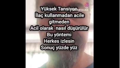 İlaçsız ve İğnesiz 5 Dakikada Tansiyon Düşürme Yöntemi