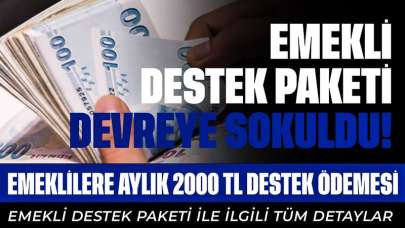 Emekli Destek Paketi Devreye Sokuldu! Emeklilere Aylık 2000 TL Destek Ödemesi