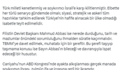 Bahçeli'den Sert Çıkış: İsrail Dışişleri Bakanı ve Mahmud Abbas'a Cevabımız Net!