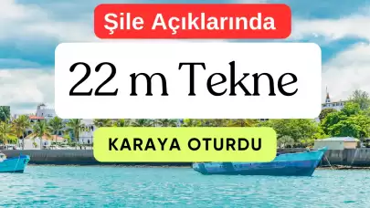 Şile Açıklarında Sürüklenen Tekne Seyrek Mevkiinde Karaya Oturdu