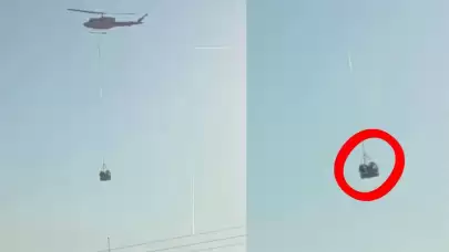 Kocaeli Helikopter Merakı! Havada Asılı Kalan Helikopterin Görevi Belli Oldu