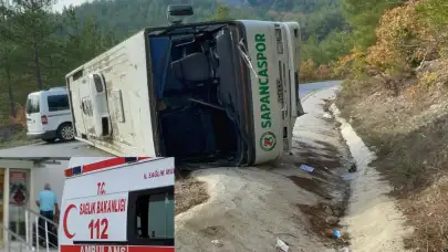 Gençlik Kampı Dönüşü Kaza! Kamptan Dönen Öğrencileri Taşıyan Otobüs Kaza Yaptı