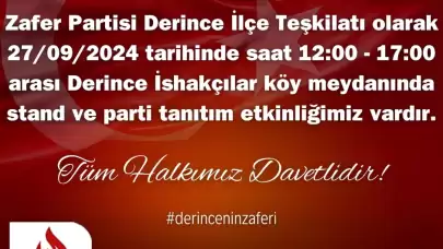 Zafer Partisi Derince'de Tanıtım Etkinliği Düzenliyor