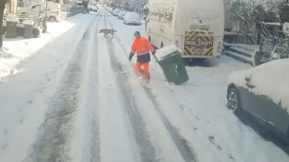 Kocaeli'de temizlik çalışmaları kar kış demeden devam ediyor