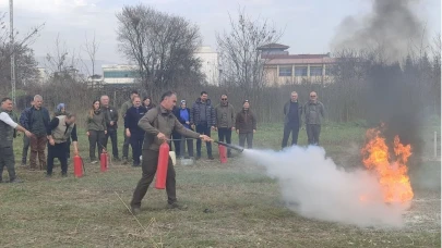 DKMP ekiplerine yangın eğitimi verildi