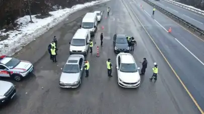 Düzce'de trafik denetimlerinde 185 araç trafikten men edildi