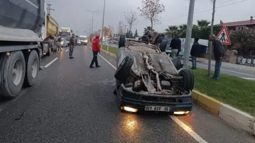 Havran’da Korkunç Kaza! Araç Ters Döndü, Yaralılar Var