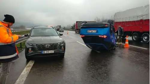 Anadolu Otoyolu’nda Feci Kaza! 2 Cip Çarpıştı, Yaralılar Var