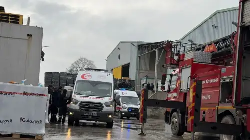 Sakarya'nın Söğütlü ilçesinde yalıtım fabrikasında yangın çıktı: 4 yaralı