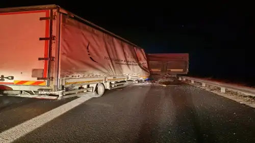 TEM otoyolunda trafik kazası: Bolu geçişlerinde yaşanan kaza korku dolu anlar yaşattı