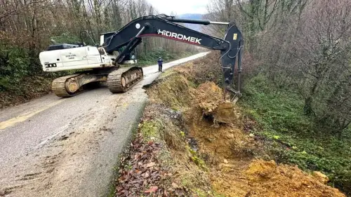 Düzce Akçakoca Subaşı Köyü’nde heyelan çalışması tamamlandı