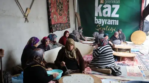 Kocaeli'nin İzmit ilçesindeki Eseler köyünde Kaz bayramı hazırlıkları sürüyor