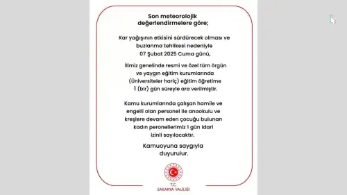 Sakarya’da eğitime 1 günlük daha kar engeli