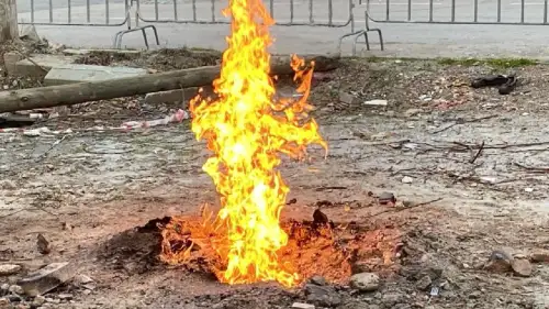 Kocaeli Kartepe'de metan gazı yangını 10 gündür söndürülemedi