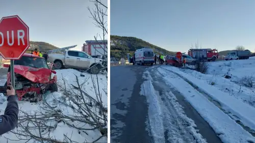 Bolu’da cip otomobille çarpıştı: 4 yaralı