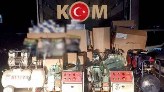 Kocaeli’de 205 bin 250 adet dolu ve boş makaron ele geçirildi