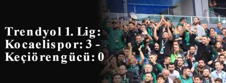 Trendyol 1. Lig: Kocaelispor: 3 - Keçiörengücü: 0 13