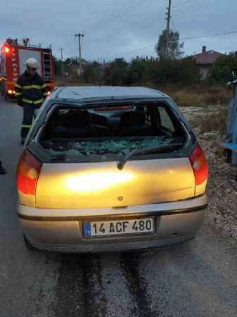 Bolu Haber; Kaza Yaptı, Aracını Bıraktı Gitti!  1