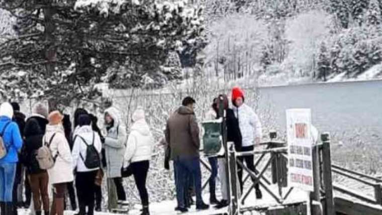 Abant Gölü Milli Parkı karla kaplandı 2