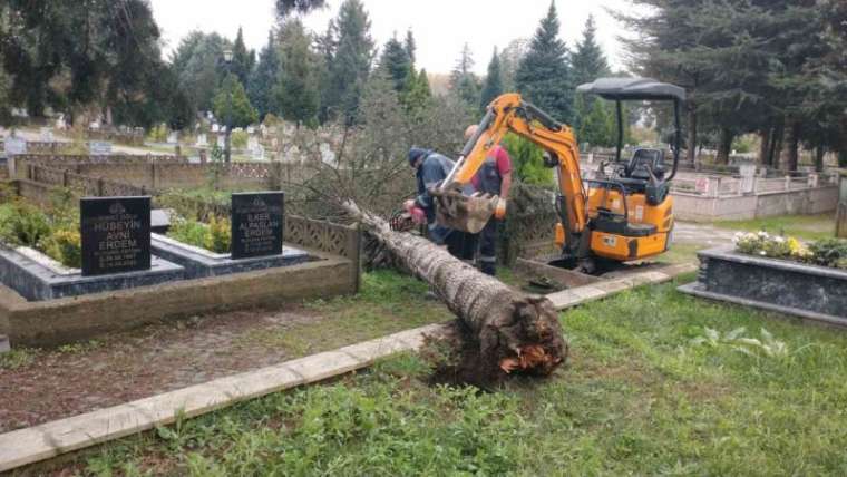 Fırtına, Şehir Mezarlığında Hasar Oluşturdu 2