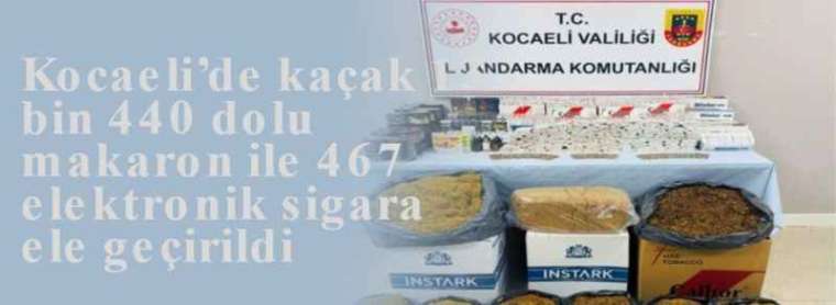 Kocaeli’de kaçak 13 bin 440 dolu makaron ile 467 elektronik sigara ele geçirildi 3