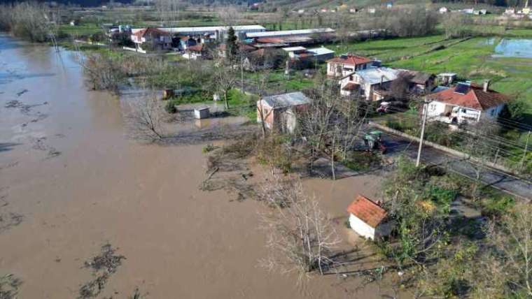 Sakarya Nehri taştı, tarım arazileri sular altında kaldı 2