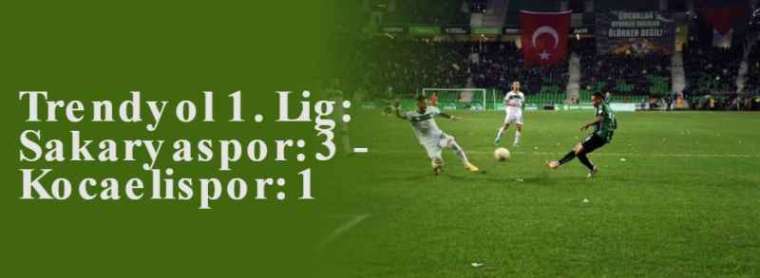 Trendyol 1. Lig: Sakaryaspor: 3 - Kocaelispor: 1 26