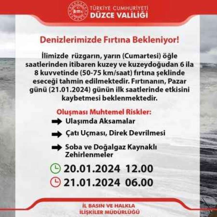 Denizlerde fırtına uyarısı 2