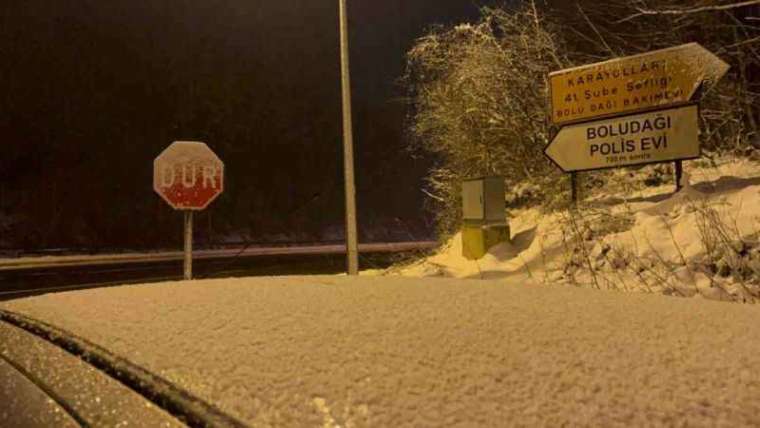 Bolu Dağı'nda Kar Yağışı Başladı 3