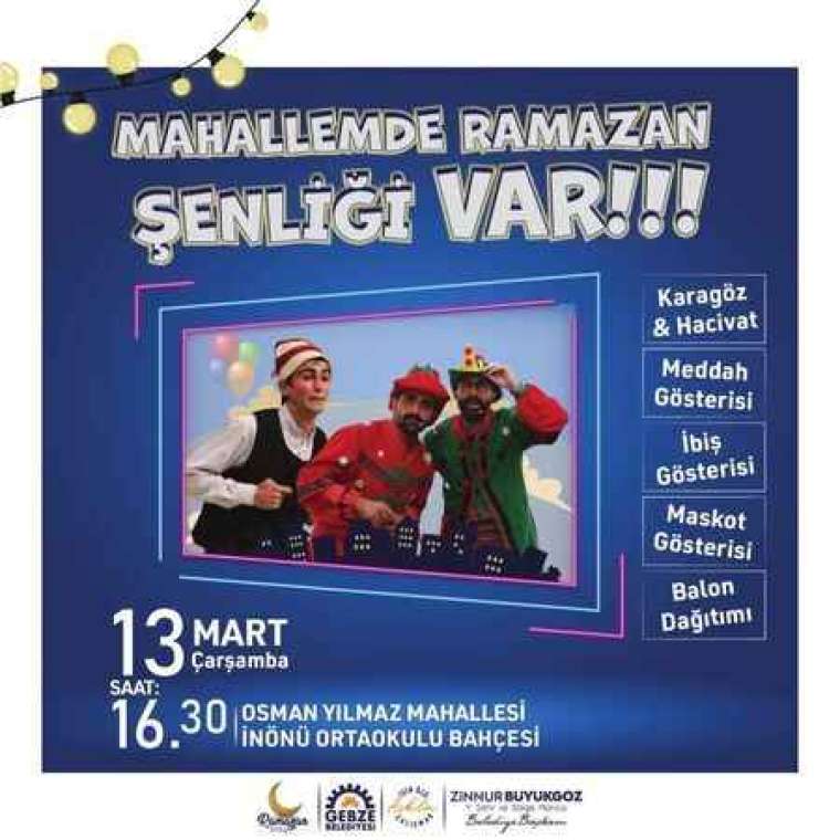 Gebze’de Ramazan Şenlikleri Başlıyor 1