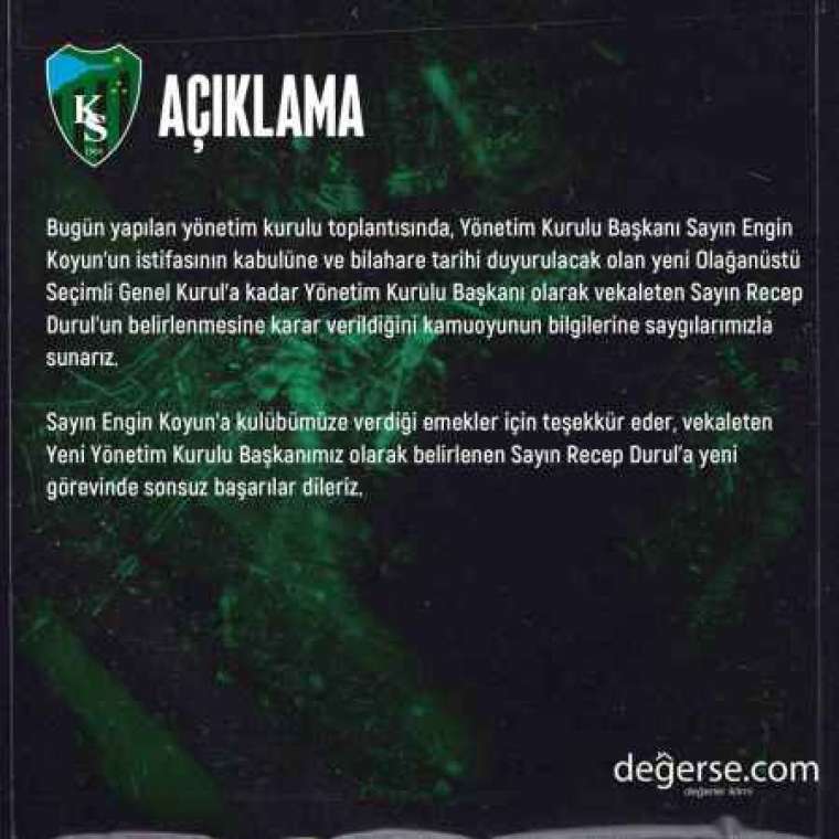 Karar Çıktı; Kocaelispor Olağanüstü Kongreye Gidecek 1