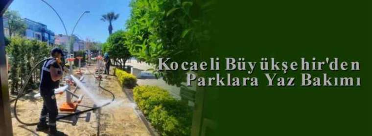 Kocaeli Büyükşehir'den Parklara Yaz Bakımı 5