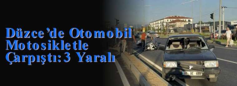 Düzce’de Otomobil Motosikletle Çarpıştı: 3 Yaralı 8