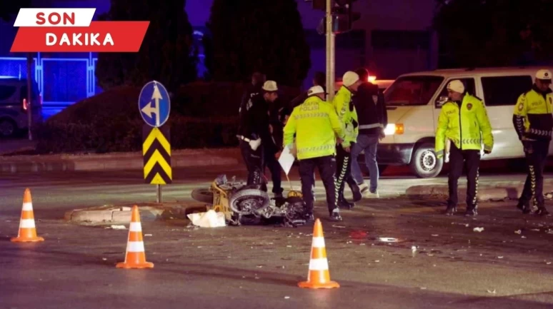 Konya Meram’da Feci Kaza! Motosiklet Paramparça Oldu