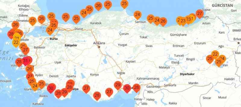 Karadeniz’in deniz suyu sıcaklığı en yüksek 3. şehri Düzce oldu