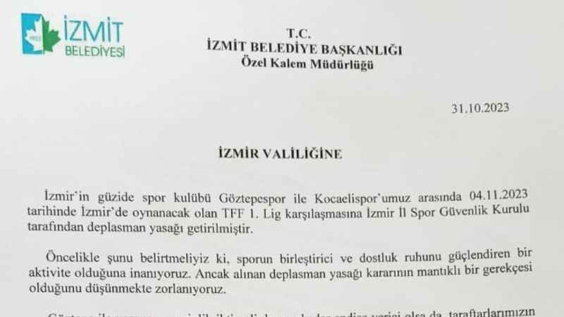 Hürriyet'ten Deplasman Yasağına İlişkin Talep