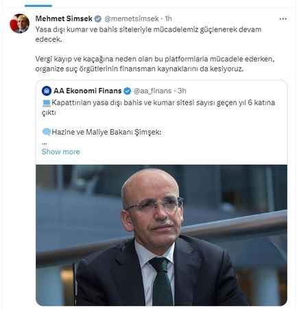 Mehmet Şimşek Bahis Siteleri ile ve Vergi Kaçakları ile Mücadelenin Süreceğini Açıkladı