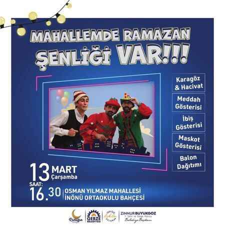 Gebze’de Ramazan Şenlikleri Başlıyor