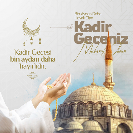 Kadir Gecesi Mesajları Resimli 2024 | Dualı, Hadisli Kadir Gecesi Mesajları