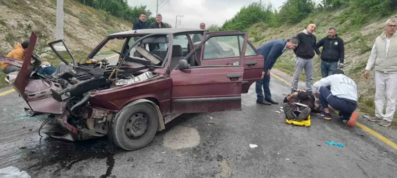 Sakarya'da Kaza Araçlar Hurdaya Döndü....