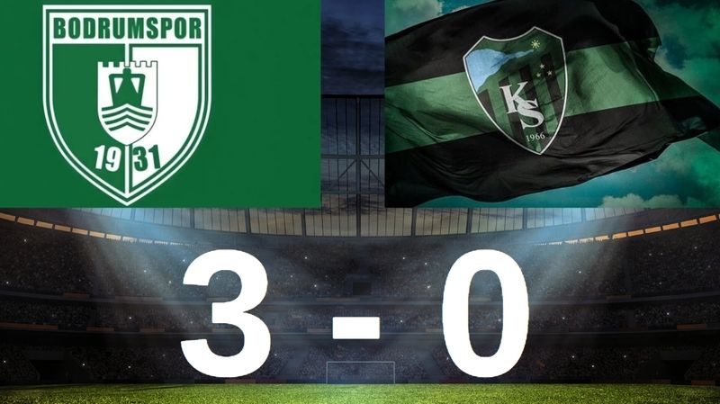 Bodrumspor Kocaelispor'u 3-0 mağlup etti...