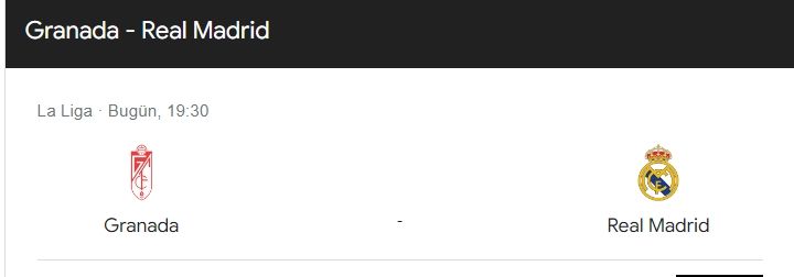 Granada - Real Madrid Maçı Hangi Kanalda Saat Kaçta?
