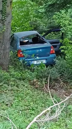 Bolu'da Kaza Araç Kontrolden Çıktı...