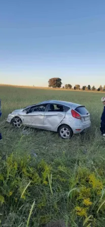 Bolu'da Kaza Araba Kontrolden Çıkınca takla Attı