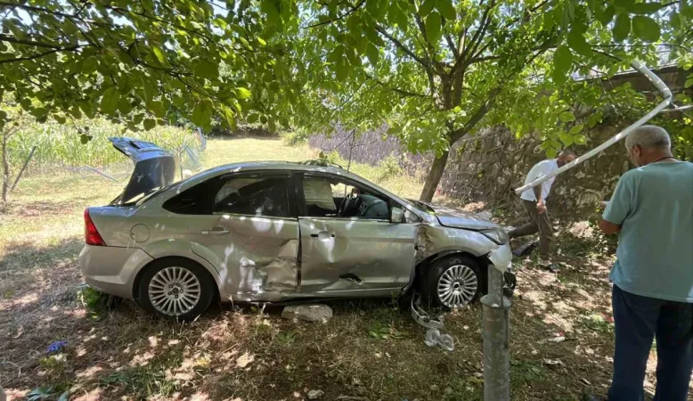 İzmit'te Araç Kontrolden Çıktı